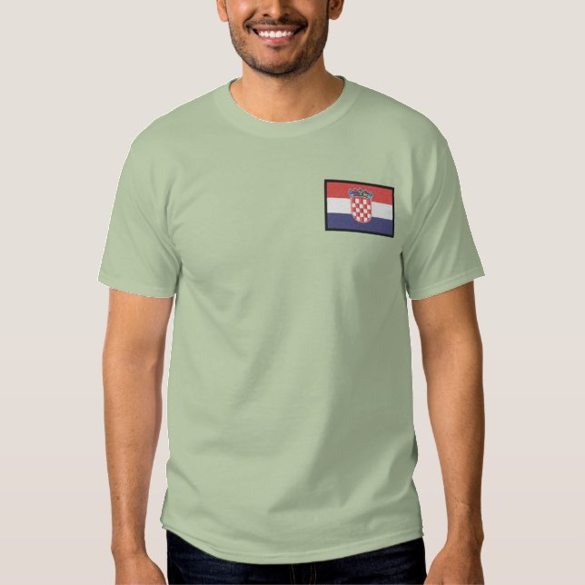 Croatia Embroidered T-Shirt (Front)