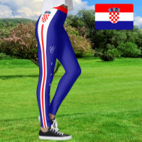 Croatia fashion leggings, Croatian Flag /sports
