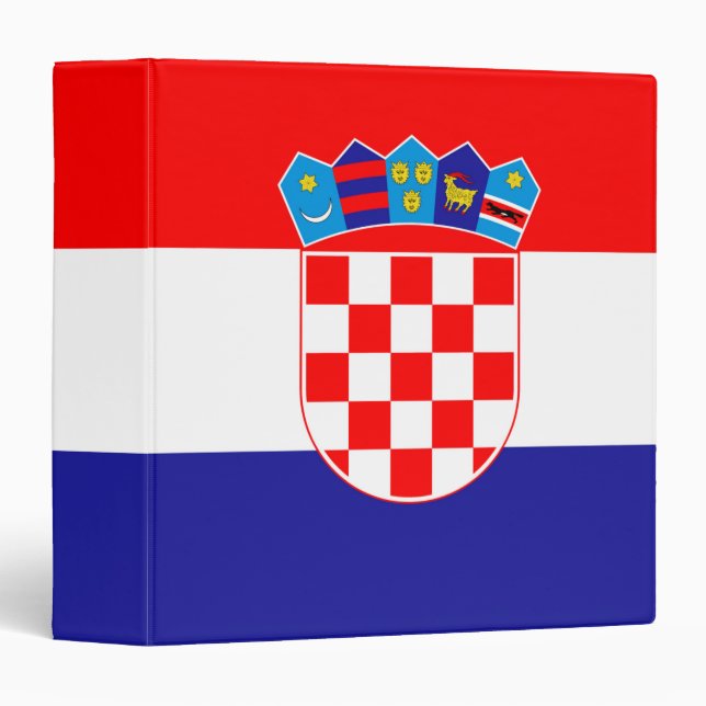 Croatia Flag 3 Ring Binder (Front/Spine)
