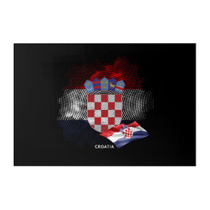 Croatia flag acrylic print