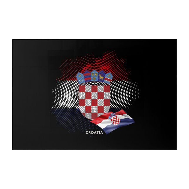 Croatia flag acrylic print (Front)