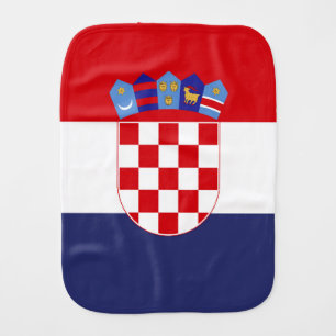 Croatia flag baby burp cloth