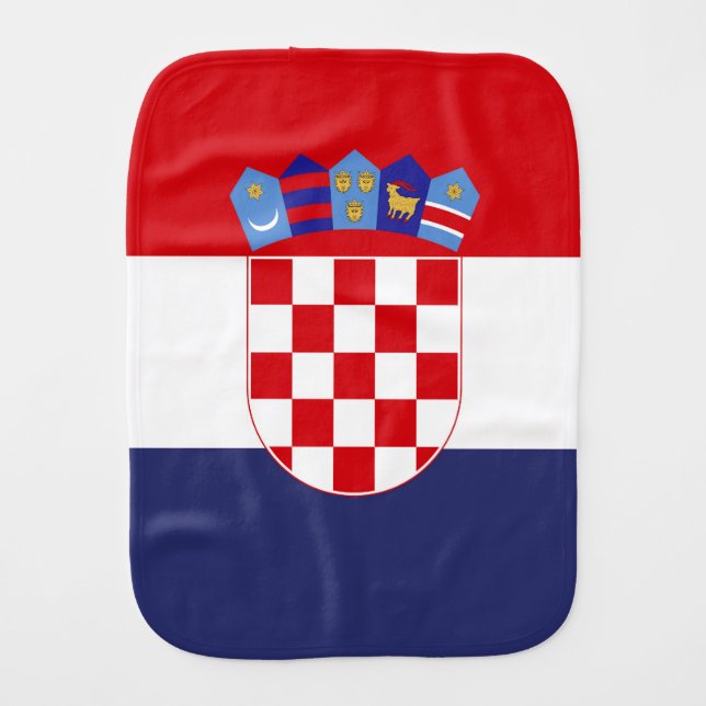 Croatia flag baby burp cloth (Front)