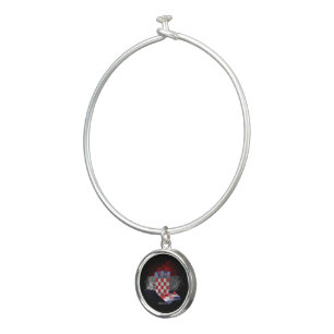 Croatia flag bangle bracelet