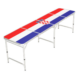 Croatia Flag Beer Pong Table