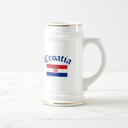 Croatia Flag Beer Stein