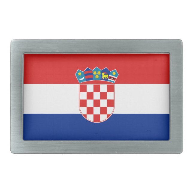 Croatia Flag Belt Buckle (Front)