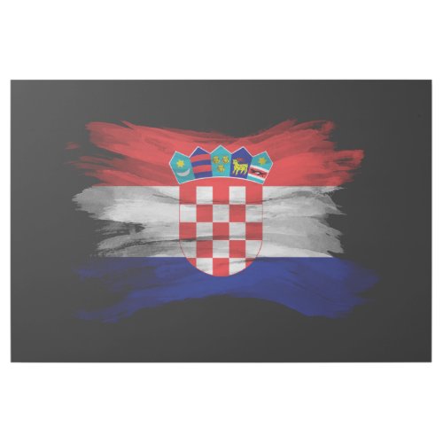 Croatia flag brush stroke national flag gallery wrap
