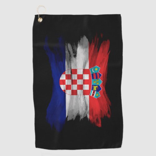 Croatia flag brush stroke national flag golf towel