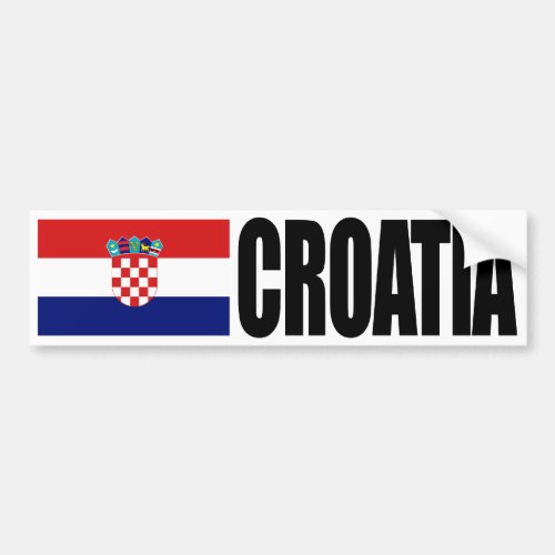 Croatia Flag Bumper Sticker