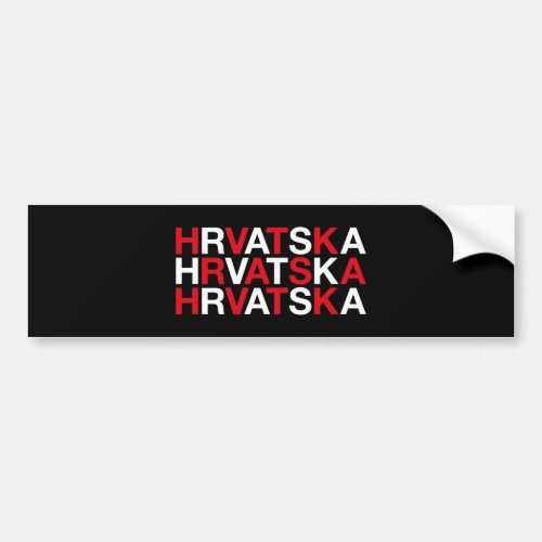 CROATIA Flag Bumper Sticker