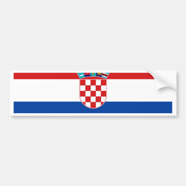 Croatia Flag Bumper Sticker (Front)