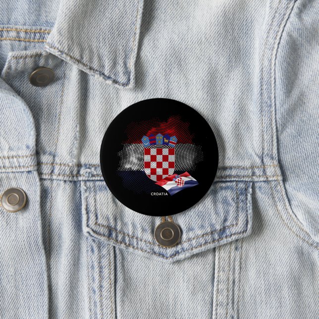 Croatia flag button (In Situ)