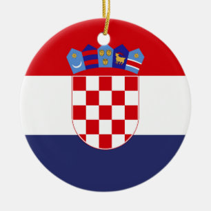 Croatia flag ceramic ornament