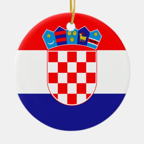 Croatia Flag Ceramic Ornament