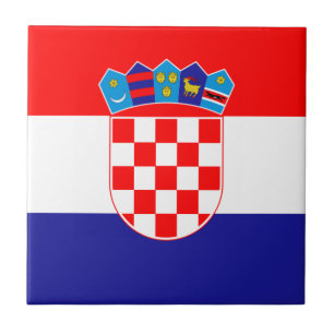 Croatia flag ceramic tile