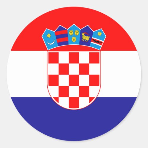 Croatia Flag Classic Round Sticker