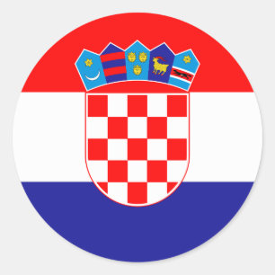 Croatia Flag Classic Round Sticker