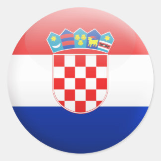Croatia Flag Classic Round Sticker