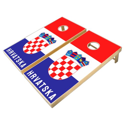 Croatia Flag Cornhole Set