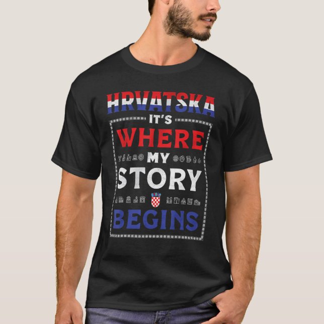 Croatia Flag Croatian Roots Hrvatske Croatia Socce T-Shirt (Front)