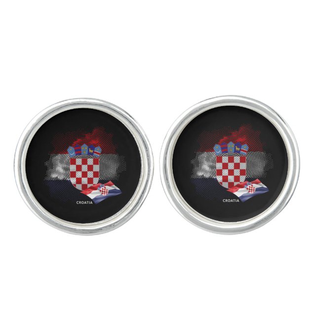 Croatia flag cufflinks (Front)