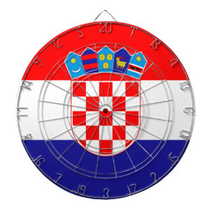 Croatia Flag Dart Board