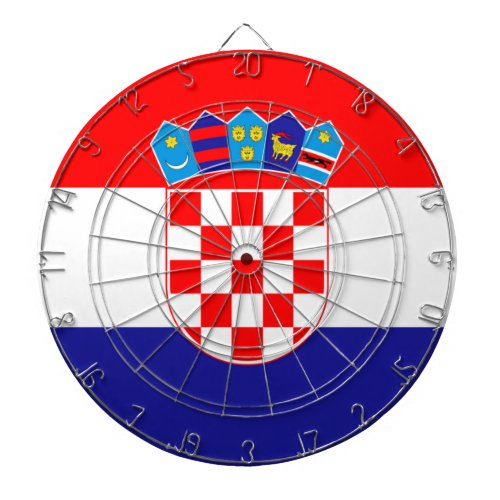 Croatia Flag Dart Board