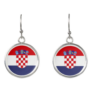 Croatia flag earrings