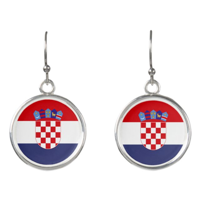 Croatia flag earrings (Front)