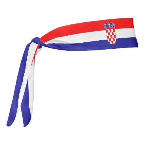 Croatia Flag Elegant Patriotic Tie Headband