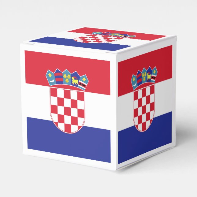 Croatia Flag Emblem Favor Boxes (Front Side)