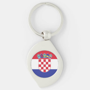Croatia Flag Emblem Keychain