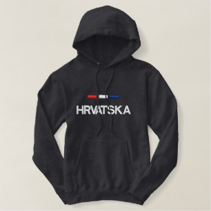 Croatia Flag Embroidered Hoodie