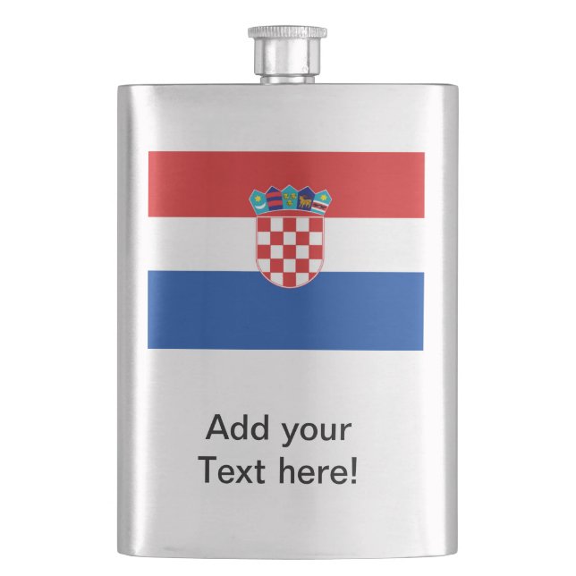 Croatia Flag Flask (Front)