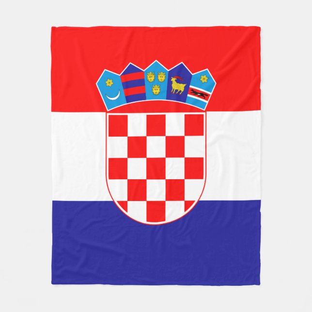 Croatia flag fleece blanket (Front)