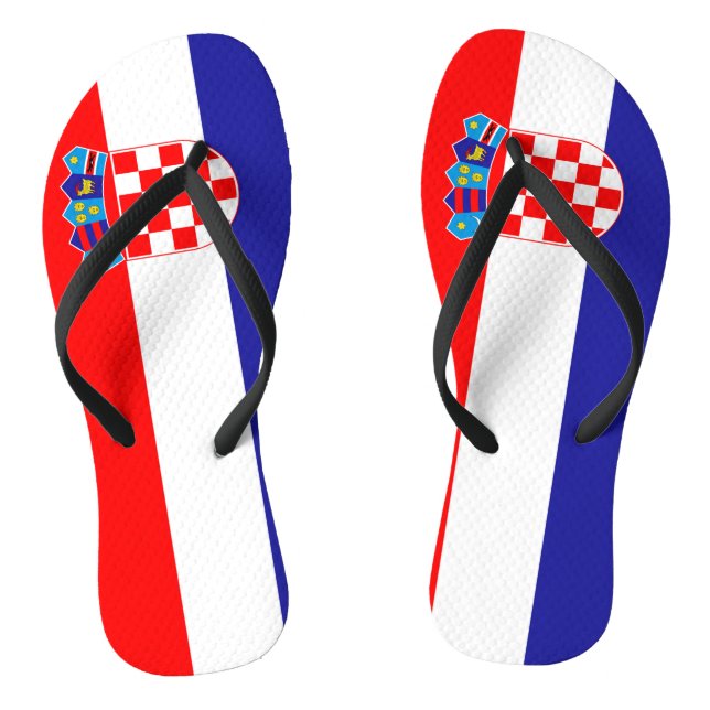 Croatia Flag Flip Flops (Footbed)