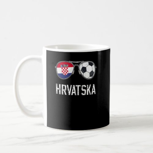 Croatia Flag  Football Sunglass Croatian Fan   Coffee Mug
