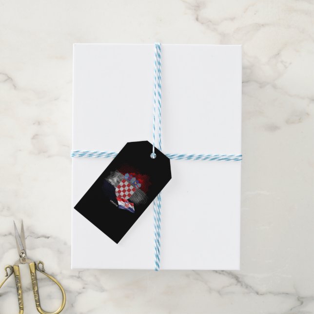 Croatia flag gift tags (With Twine)