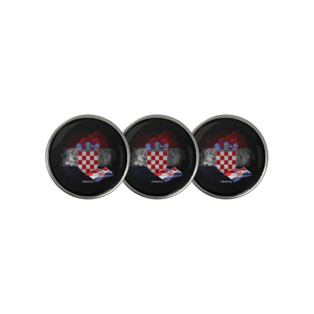 Croatia flag golf ball marker (3 Up)