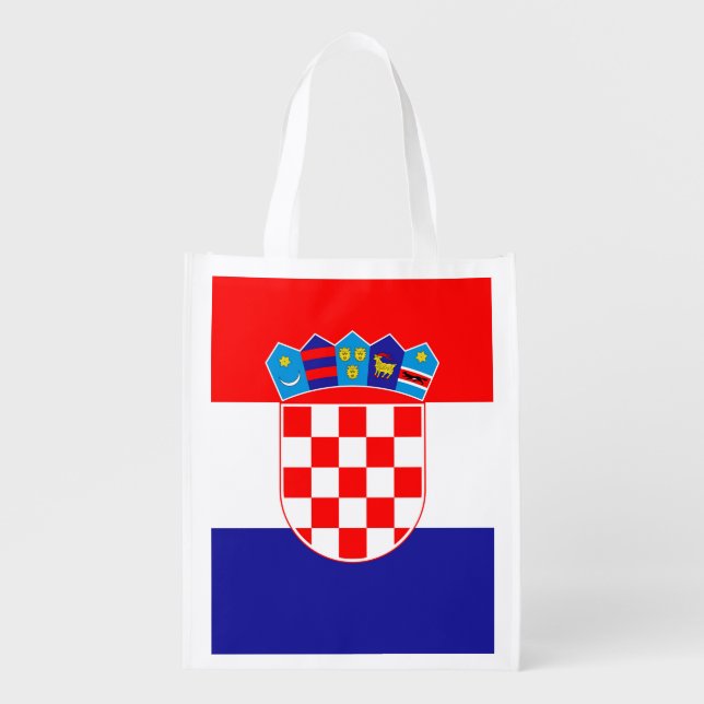 Croatia Flag Grocery Bag (Front)