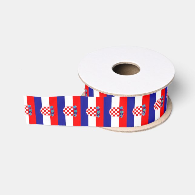 Croatia Flag Grosgrain Ribbon (Spool)