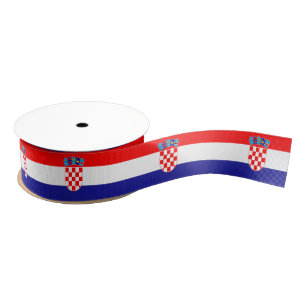 Croatia Flag Grosgrain Ribbon