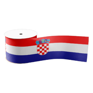 Croatia Flag Grosgrain Ribbon