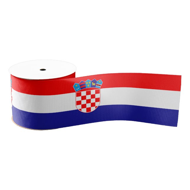 Croatia Flag Grosgrain Ribbon (Spool)