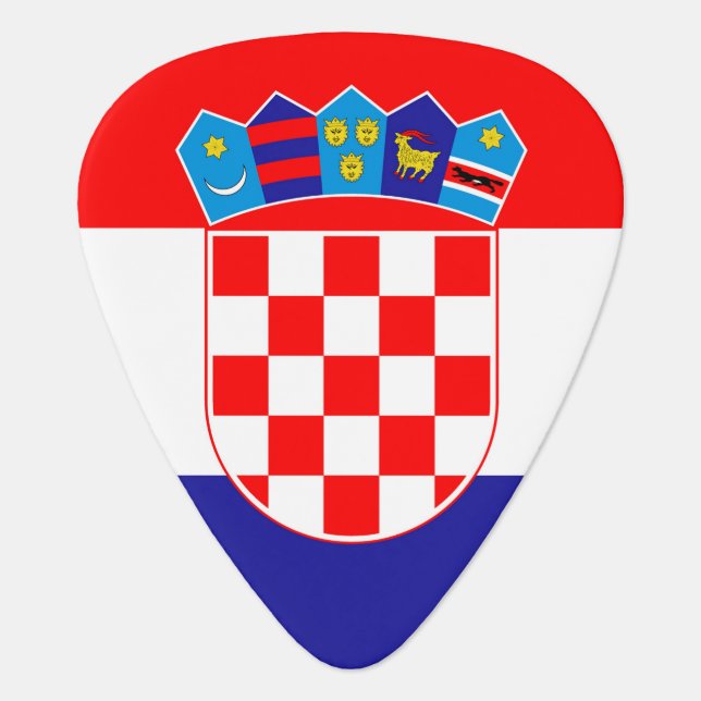 Croatia Flag Guitar Pick (Front)