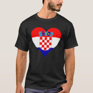 Croatia Flag Heart Croatia  Love Croatia T-Shirt