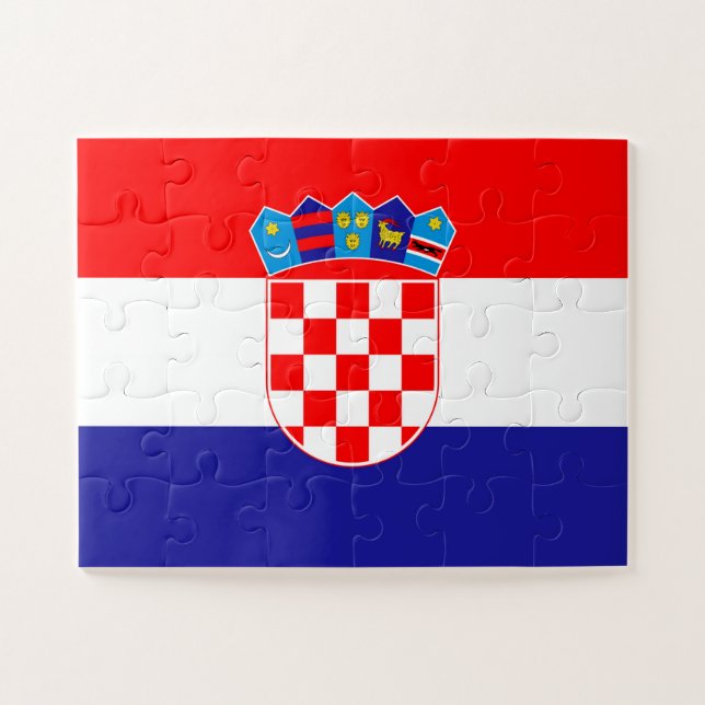 Croatia Flag Jigsaw Puzzle (Horizontal)