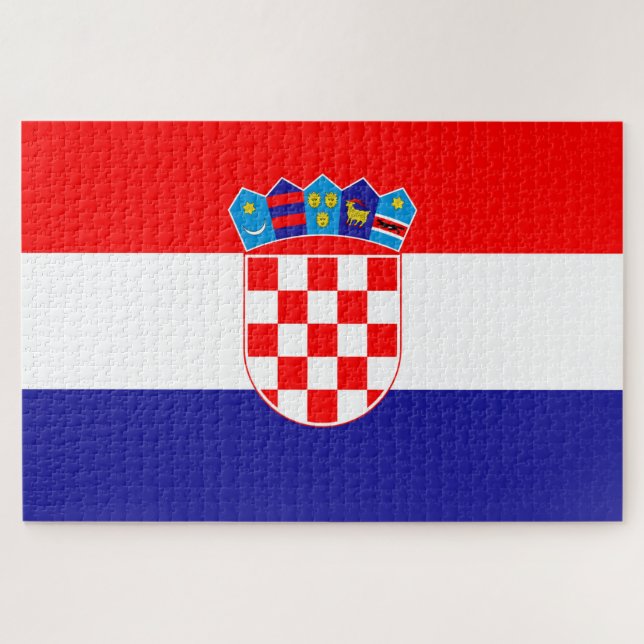 Croatia Flag Jigsaw Puzzle (Horizontal)