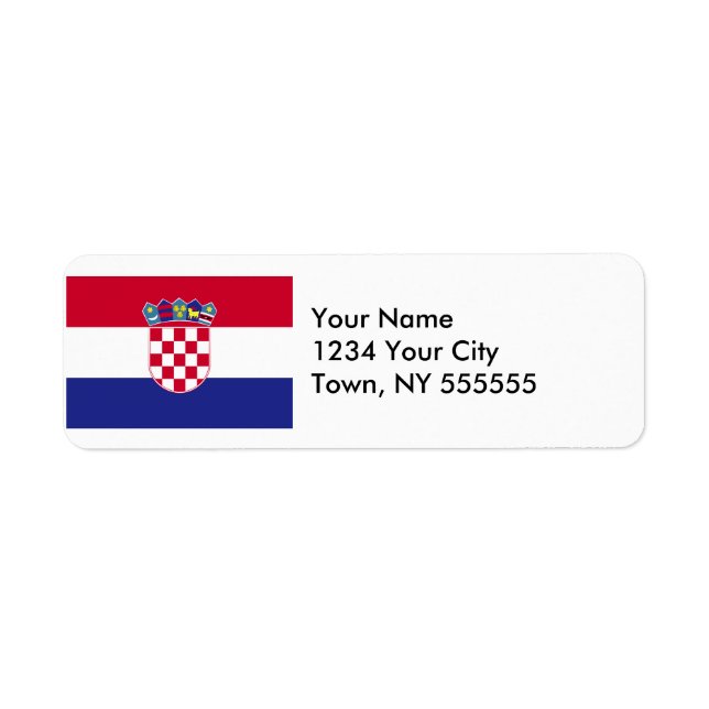 Croatia Flag Label (Front)